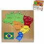 Imagem de Binquedo Didático Aprenda Brincando Encaixar Mapa Do Brasil