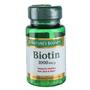 Imagem de Biotina por recompensa da natureza, suplemento vitamínico, suporta o metabolismo para energia celular e cabelo, pele e unhas saudáveis, 1000 mcg, 100 comprimidos
