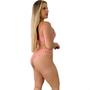 Imagem de Biquíni Aro Inteiro Calcinha Bojo Top Resort Luxo Canelado Praia Feminino Sem Banho Suita Asa Delta Moda Forrado Sustentação