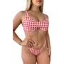 Imagem de Biquíni Aro Inteiro Calcinha Bojo Top Resort Luxo Canelado Praia Feminino Sem Banho Suita Asa Delta Moda Forrado Sustentação