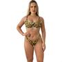 Imagem de Biquíni Aro Inteiro Calcinha Bojo Top Resort Luxo Canelado Praia Feminino Sem Banho Suita Asa Delta Moda Forrado Sustentação