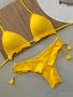 Imagem de Biquini Cortininha Com Calcinha Fio Duplo, Amarelo Camaro