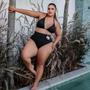 Imagem de Biquini Cortininha feminino Plus Size Semi fio GG Praia piscina