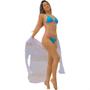 Imagem de Biquini Cortininha Trança Levanta Bumbum Bojo Moda Praia Top Feminino Fio Dental Neon