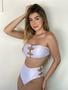 Imagem de Biquíni Hot  Pant Com Argolas  Top Faixa Com Bojo  Preto