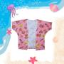 Imagem de Biquini Infantil Kimono 96% Poliéster 4% Elastano Confortável Resistente Moda Praia Verão Tam.02