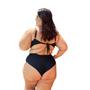 Imagem de Biquíni Moda Praia Plus Size Hot Pants Meia Taça Retrô Canelado Blogueiras