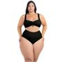 Imagem de Biquíni Plus Size Feminino Bojo Franzido Calcinha Hot Pant