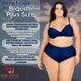 Imagem de Biquini Plus Size Feminino Com Bojo Cintura Alta Laço Verao