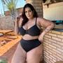 Imagem de Biquíni Plus Size Hot Pants Meia Taça Retrô Canelado