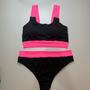 Imagem de Biquínis Feminino Plus Size Tiras Neon Com Bojo Moda Praia Piscina Hot pants Biquíni top alça larga