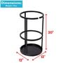 Imagem de BirdRock Home Circular Umbrella Holder com bandeja de gotejamento removível - Suporte para guarda-chuvas - Entrada - Organizador de cremalheira independente de metal decorativo - Cane Walking Stick Holder Preto