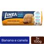 Imagem de Biscoito Integral Linea Banana e Canela Kit 3 Pacotes 100g