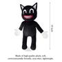 Imagem de Black Cartoon Cat Pelúcia Brinquedo Recheado, Brinquedos de Pelúcia Gato Animal Macio e Abraço Animal, Boneca de Pelúcia Infantil, Presentes de Aniversário para Crianças