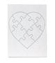 Imagem de Blank Heart Puzzle Hygloss Products, 6 x 8 polegadas, 8 peças