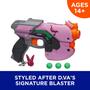 Imagem de Blaster Nerf Overwatch D.Va Rival com 3 rodadas para crianças maiores de 8 anos