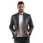 Imagem de Blazer Casual Slim - Couro - Masculino - Preto - T024 - XG