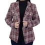 Imagem de Blazer Feminino Aramodu Tweed Vermelho Mescla - 12361