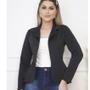 Imagem de Blazer Feminino em Neoprene Casaco Com Babado Terninho