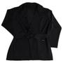 Imagem de Blazer Feminino Longo Plus Size com Cinto e com Elastano