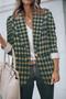 Imagem de Blazer Genhoo Oversized para mulheres com manga 3/4 com um botão
