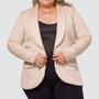 Imagem de Blazer Gola Xaile Plus Size Alfaiataria Casual