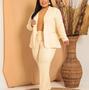 Imagem de Blazer Luxo Alfaiataria Elegante Alongado Maxi Moda Plus Size Cores Fashion Extra Grande G1 G2 G3