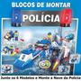 Imagem de Bloco de Montar Policia 2 Em 1 Colecionar 6 Em 1 Espaço Nave