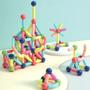 Imagem de Bloco Magnético de Montar Infantil Brinquedo Educativo Criativo Peças Grandes de Encaixe Imã 120 pçs