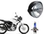 Imagem de Bloco Óptico Aro Cromado Fazer 250 Factor 125 + Lâmpada Farol Scud Azul Ano 2007 Até 2009
