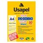 Imagem de Bloco p/ desenho a4 branco 140g c/ 20 folhas - usapel