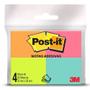 Imagem de Bloco Post-it 38x50mm sortido c/ 200fls 3M - 4 UN