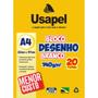 Imagem de Bloco Técnico sem Margem Usapel Desenho A4 140G 20 Folhas - Pacote com 5