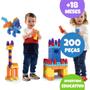 Imagem de Blocos De Montar 200 Peças Brinquedo Infantil - 200 Peças