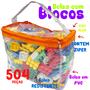 Imagem de Blocos De Montar Bolsa 504 Peças Coloridas Brinquedo Educativo + 3 anos