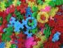Imagem de Blocos de Montar Encaixar 300 Peças Multi Encaixes Coloridos