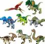 Imagem de Blocos De Montar Jurássico Velociraptors Kit 8 Dinossauros