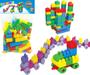 Imagem de Blocos de Montar Kit 128 Peças Brinquedo Infantil Educativo