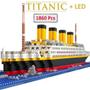 Imagem de Blocos De Montar Navio Titanic 1860 Peças Com Led Sem Caixa