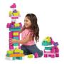 Imagem de Blocos de Montar - Sacola Grande de Construção Rosa Mega Bloks - Meus Primeiros Blocos - 80 Blocos Duplos - Fisher Price