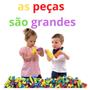 Imagem de Blocos De Montar110 Peças Grande Brinquedos para Bebês Encaixa Didatico Educativos Infantil