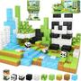 Imagem de Blocos magnéticos Toylogy Build Mine Magnet World Panda Edition