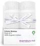 Imagem de Bloomsbury Mill - 2-Pack 100% Algodão Orgânico Celular Baby Blankets with Gifting Ribbon - Soft, All Natural & Breathable - Berçário / Carrinho / Bassinet / Berço - Branco