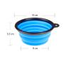 Imagem de Blue Colors Pet Bowl Collapsible Silicone Dog Cat Food Water Travel Feeder Bowl Alimentação de cães