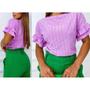 Imagem de Blusa 3/4 maga babados lasie feminina