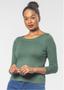 Imagem de Blusa 3/4 Pau a Pique Modal Verde