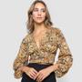 Imagem de Blusa All Is Love Paisley Cropped Decote V Feminina