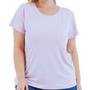 Imagem de Blusa Baby Look Decote Redondo Visco Lycra Lisa Moda Básica Plus Size 3013A