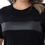 Imagem de Blusa Baby Look Feminina Casual Visco Lycra C/Aplique Metalizado Moda Primavera Verão Slim Over 30424A