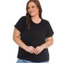 Imagem de Blusa Baby Look Feminina Gola Redonda Plus Size T-shirt Lisa Básica 3013.C1